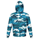 Frozen Blue Camouflage Pull Over Hoodie - G Hatch Clothing 