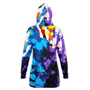 Abstract Acrylic Paint Womens Hoodie Dress - G Hatch Clothing 