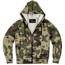 Army Green Camouflage Fleece Hoodie Alternative Streetwear 2 - Young Savage  