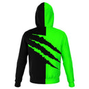 Fluorescent Green Slash Athletic Hoodie - G Hatch Clothing 