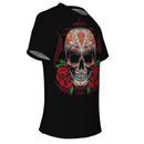 Sugar Skull Roses Design T Shirt - G Hatch Clothing 
