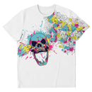 Colour Skull Explosion Streetwear T-Shirt - Young Savage  
