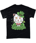 St Patrick's Day Cat Cotton T Shirt - G Hatch Clothing 