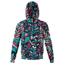 Colorful Leaves Print Pull Over Athletic Hoodie - G Hatch Clothing 
