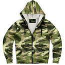 Army Green Camouflage Fleece Hoodie Alternative Streetwear - Young Savage  
