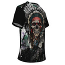 Native American Skull T Shirt - G Hatch Clothing 