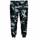 Unisex Plus Size Blue Grey Camo Camoufaged Bottoms Joggers