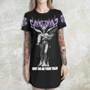 Women's Goth Punk Just Do As Your Told T-Shirt Dress 2 - Young Savage  