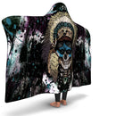 Native American Skull Hoodie Blanket - G Hatch Clothing 