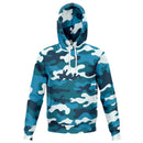 Frozen Blue Camouflage Pull Over Hoodie - G Hatch Clothing 