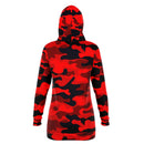Red Camouflage Hoodie Dress - G Hatch Clothing 