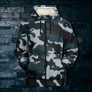 Blue Grey Camouflage Fleece Alternative Hoodie - Young Savage  