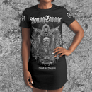 Women's Goth Punk Blessed in Blasphemy T-Shirt Dress - Young Savage  