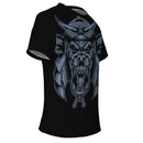 Samurai Wolf on Black T-Shirt - G Hatch Clothing 