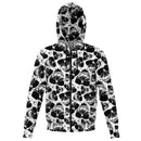 Skull Pattern Athletic Zip Up Hoodie - G Hatch Clothing 