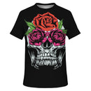 Skull and Roses T Shirt - G Hatch Clothing 