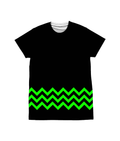 Fluorescent Green Zig Zag T-Shirt - G Hatch Clothing 