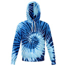 Blue Tie Dye Pattern Pull Over Hoodie - G Hatch Clothing 
