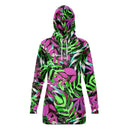 Colourful Leaves Long Line Hoodie Dress - G Hatch Clothing 