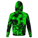 Fluorescent Green Tie Dye Pattern Athletic Hoodie - G Hatch Clothing 