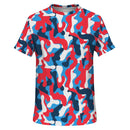 Red Blue Camouflage T Shirt - G Hatch Clothing 
