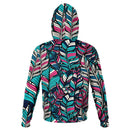 Colourful Leaves Print Fashion Pull Over Hoodie - G Hatch Clothing 