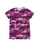 Camouflage Purple Camo All Over Print T Shirt - G Hatch Clothing 