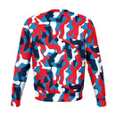 Red Blue Camouflage Sweatshirt - G Hatch Clothing 
