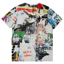Unisex Grunge Punk Graffiti Print T-Shirt