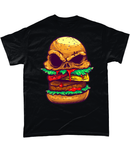 Skull Burger Healthy Eating T Shirt - G Hatch Clothing 