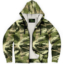 Army Green Camouflage Fleece Hoodie Alternative Streetwear - Young Savage  