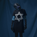 Women's Punk Goth Star Of David Israel Sioux Style T-Shirt Dress