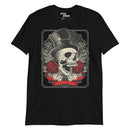 Unisex Goth Punk Mad Hatter Skull Print T-Shirt