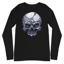 Black + White Skull Design Long Sleeved T-Shirt - Young Savage  